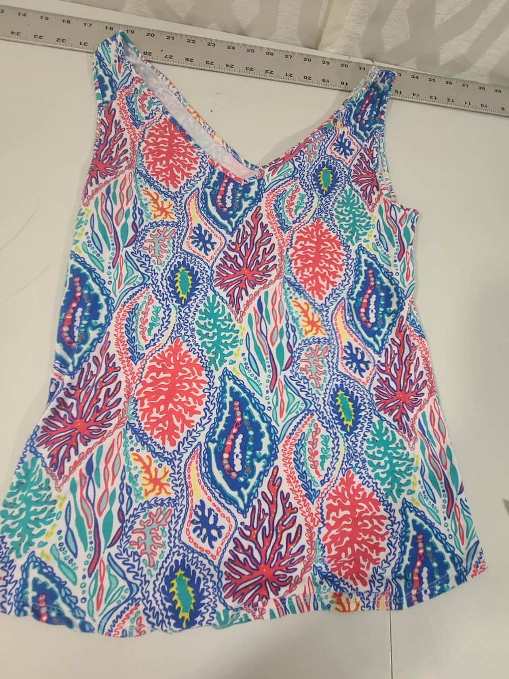 Lilly Pulitzer Sleeveless V-Neck Tank Top - Coral, Teal, Blue, Pink